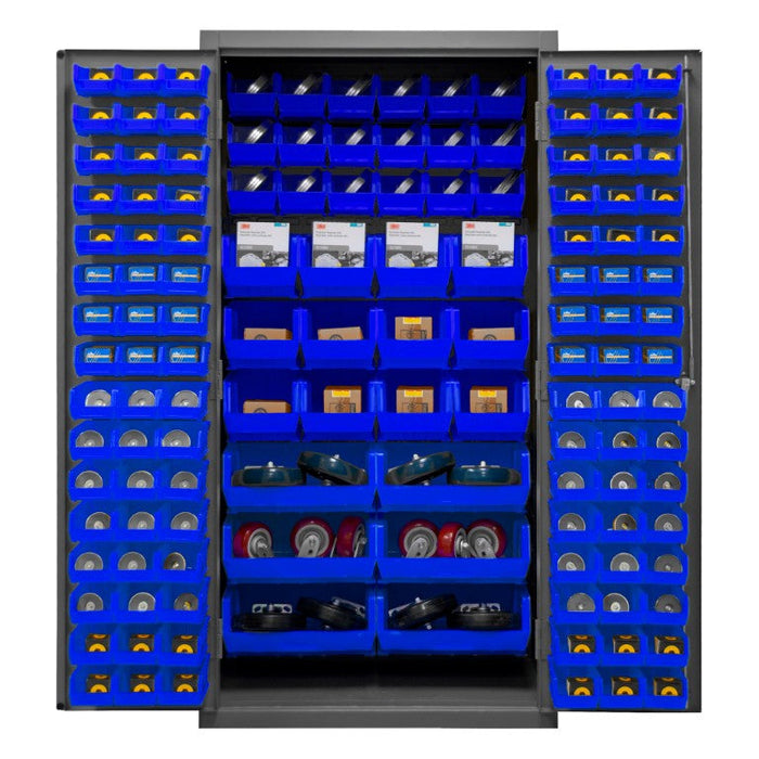 3501-BDLP-132-5295 Cabinet, 132 Blue Bins