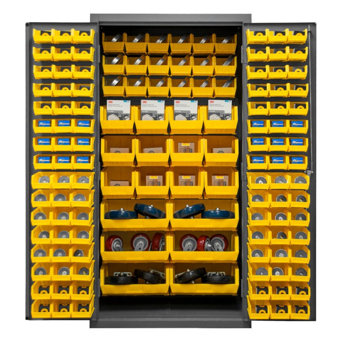 3501-BDLP-132-95 Cabinet, 132 Yellow Bins