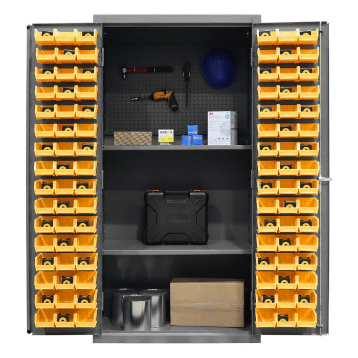 3501-DLP-PB-96-2S-95 Pegboard Cabinet, 2 Shelves, 96 Bins