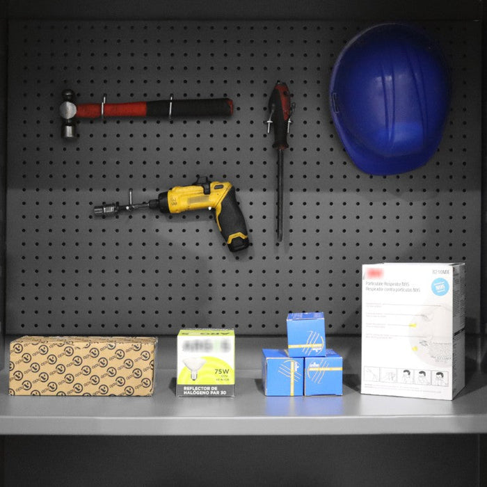 3501-DLP-PB-96-2S-1795 Pegboard Cabinet, 2 Shelves, 96 Bins