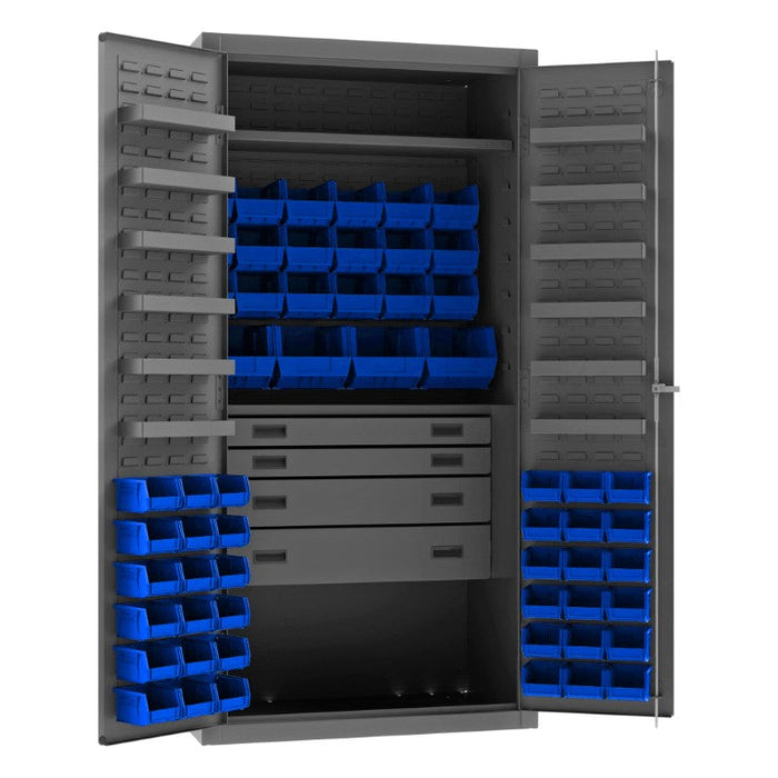 3501584RDR-5295 4 Drawer Cabinet, 2 Shelves, 58 Bins