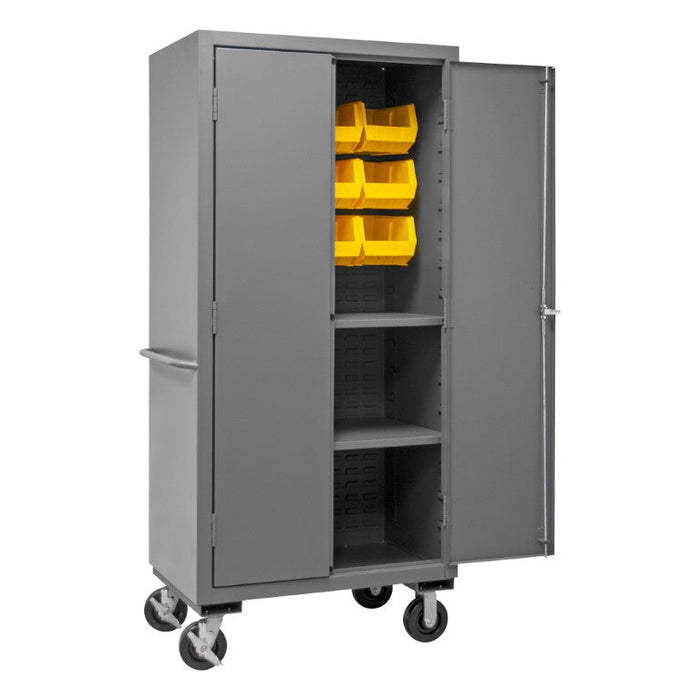 3501M-BLP-12-2S-95 Mobile Cabinet, 2 Shelves, 12 Bins