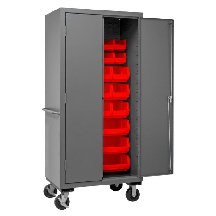 3501M-BLP-30-1795 Mobile Cabinet, 30 Red Bins