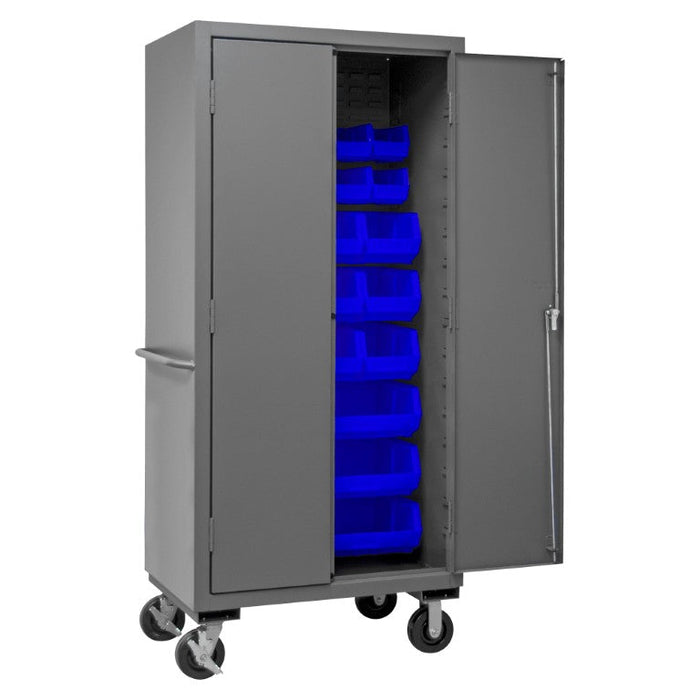 3501M-BLP-30-5295 Mobile Cabinet, 30 Blue Bins