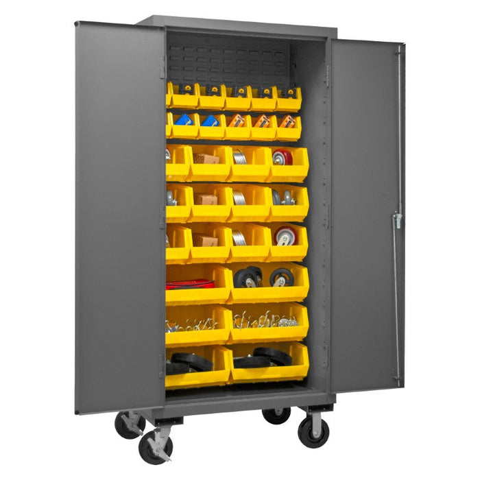 3501M-BLP-30-95 Mobile Cabinet, 30 Yellow Bins