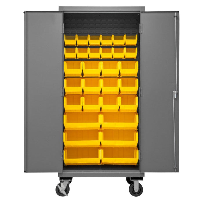 3501M-BLP-30-95 Mobile Cabinet, 30 Yellow Bins