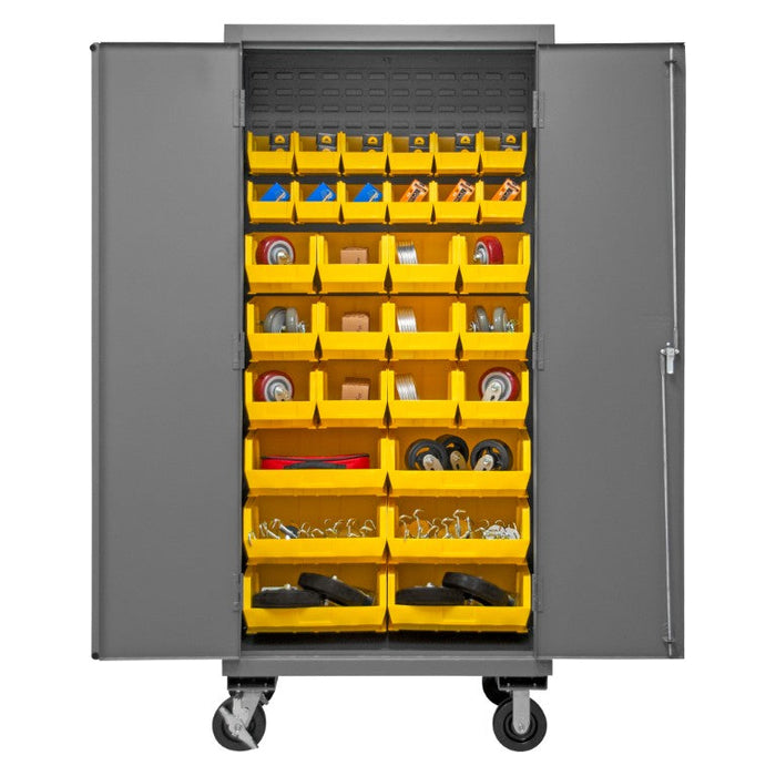 3501M-BLP-30-95 Mobile Cabinet, 30 Yellow Bins