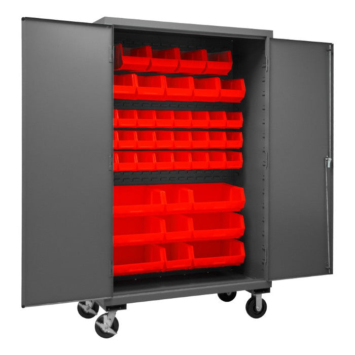 3502M-BLP-42-1795 Mobile Cabinet, 42 Red Bins