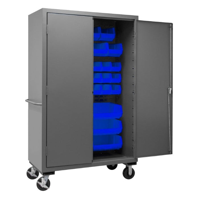 3502M-BLP-42-5295 Mobile Cabinet, 42 Blue Bins