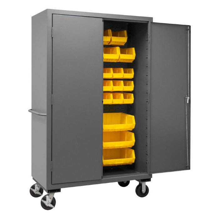 3502M-BLP-42-95 Mobile Cabinet, 42 Yellow Bins