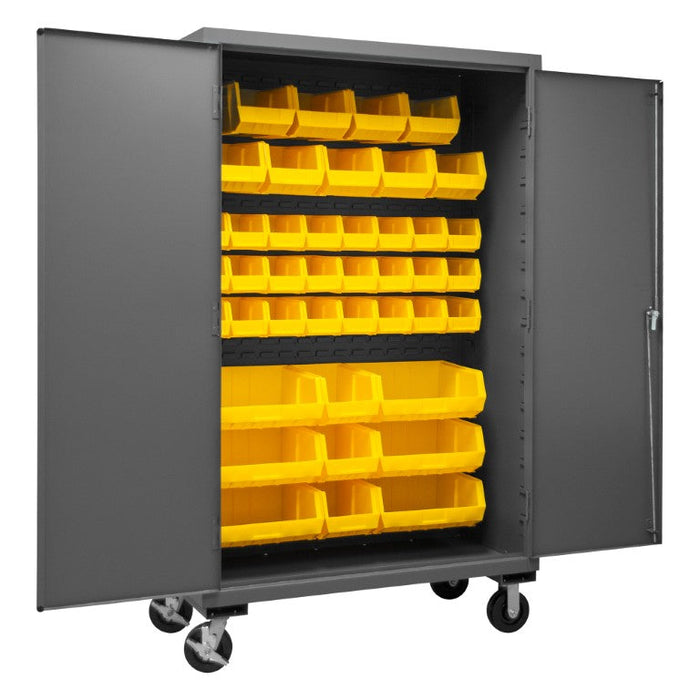 3502M-BLP-42-95 Mobile Cabinet, 42 Yellow Bins