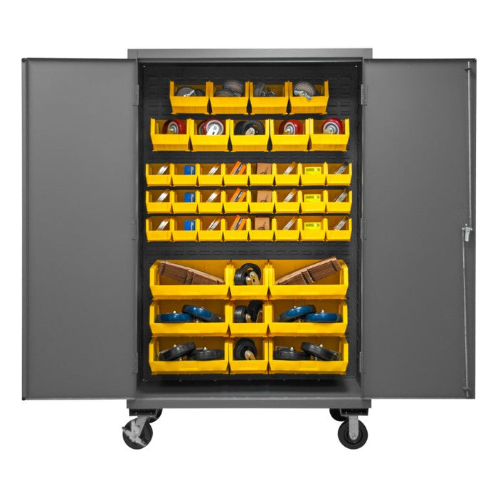 3502M-BLP-42-95 Mobile Cabinet, 42 Yellow Bins