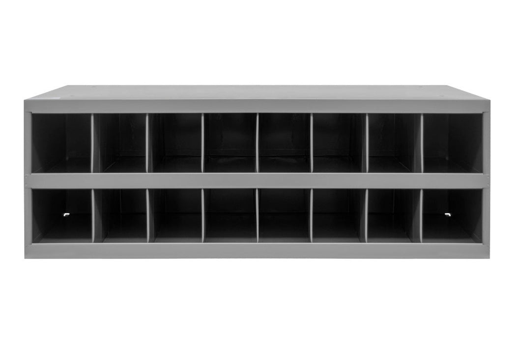353-95 12" Deep, 16 Opening Bin, Gray