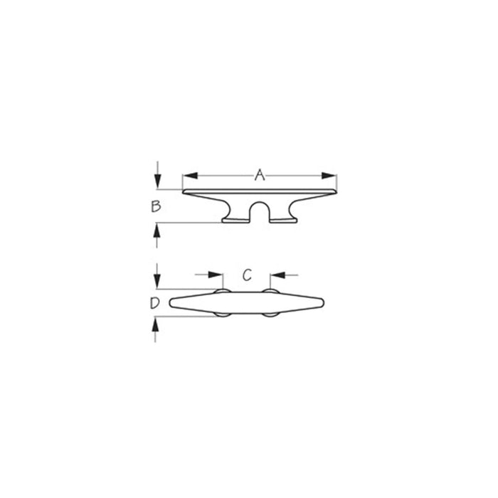 Sea-Dog 046048 Weldable Aluminum Cleat, 8"