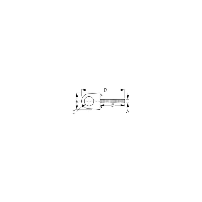 Sea-Dog 0791351 Chrome Zinc Bow Eye - 3/8"