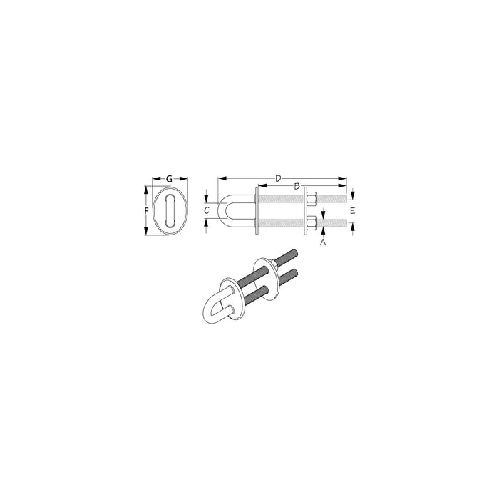 Sea-Dog 080098 Stern Eye - Heavy Duty
