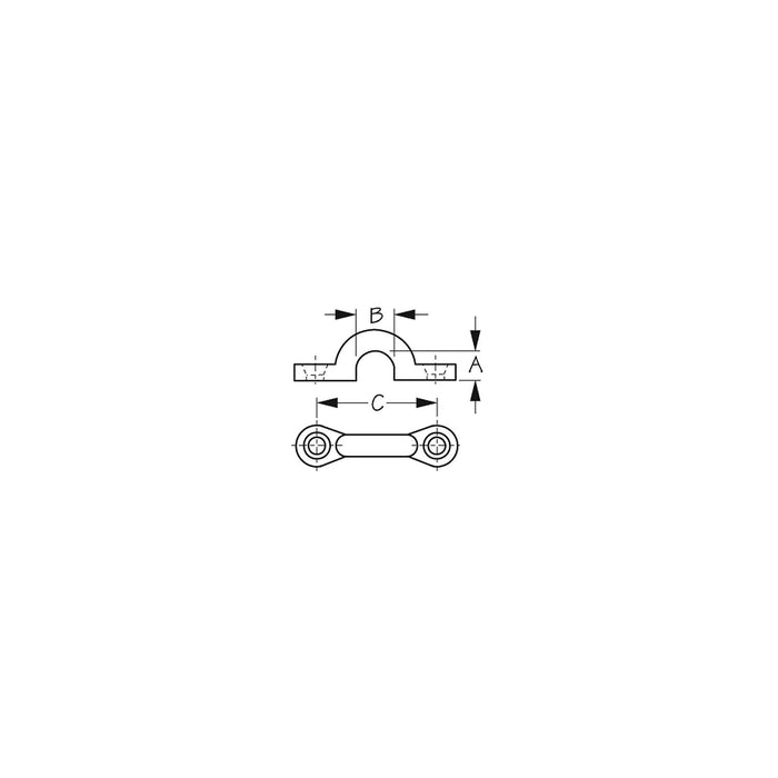 Sea-Dog 081271 Pad Eye Bronze 3/8"