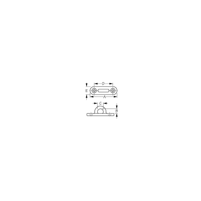 Stainless Oblong Eye Plate-3 1