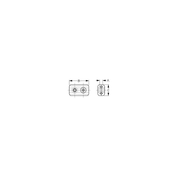 Chrome Plated Zinc Cable Clamp, Pair