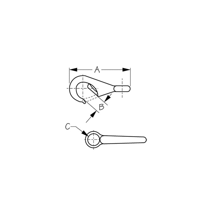 Seadog 1461201 Fast Eye Boat Snap, Stainless, Size 0