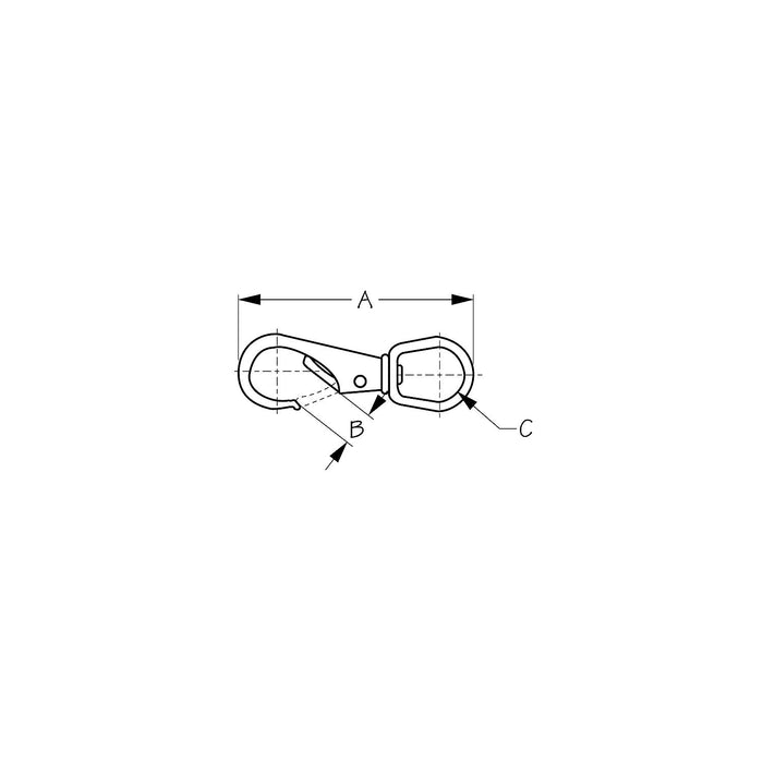 Sea-Dog 1461321 Swivel Eye Boat Snap, 3-7/8" Stainless