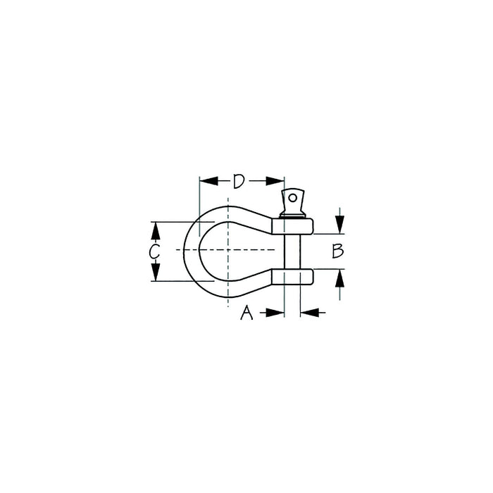 Galvanized Shackle-Load Rated, 3/8"