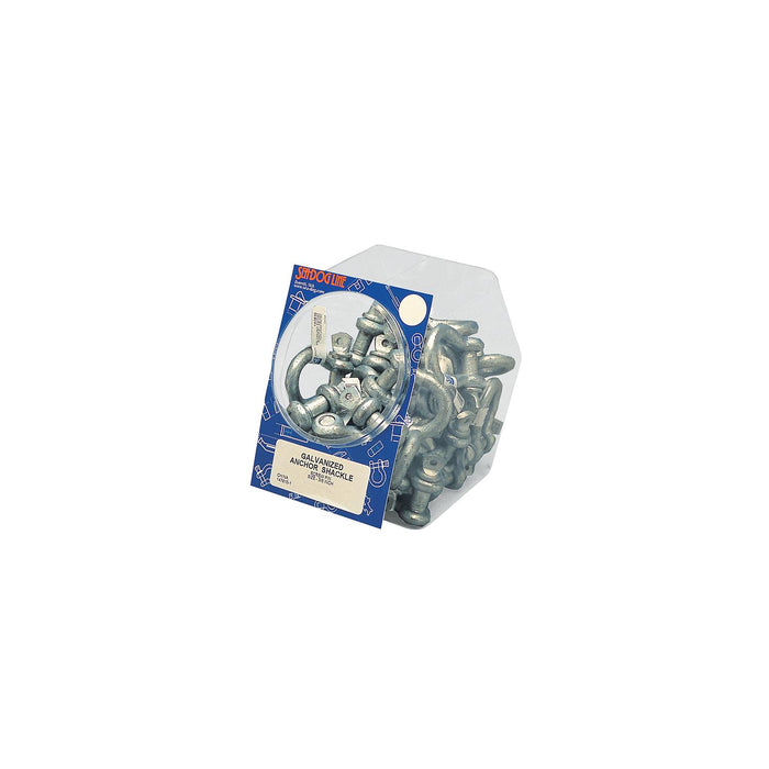 1/4" Galvanized Anchor Shackles, 50 Pieces