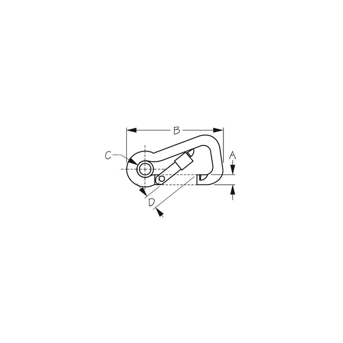 SeaDog 150128 Locking Asymmetrical Snap & Eye Insert, 316 Stainless Steel, 4-3/4"