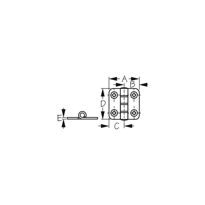 Stainless Butt Hinge-2 X 2"c