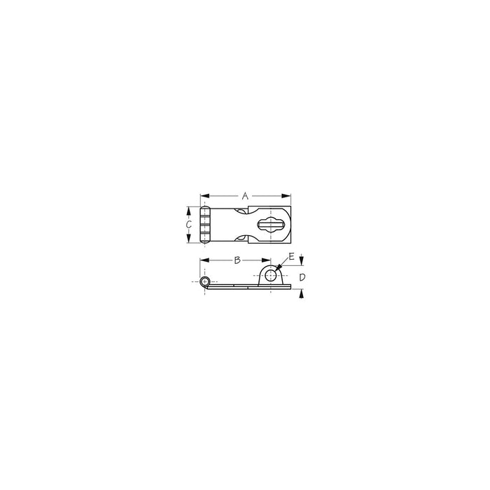 Sea-Dog 2211201 Stainless Steel Safety Hasp, 2-11/16"