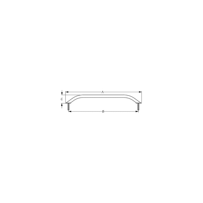 SeaDog 254212 Stud Mount Flanged Grab Rail, Stainless, 13-1/2"