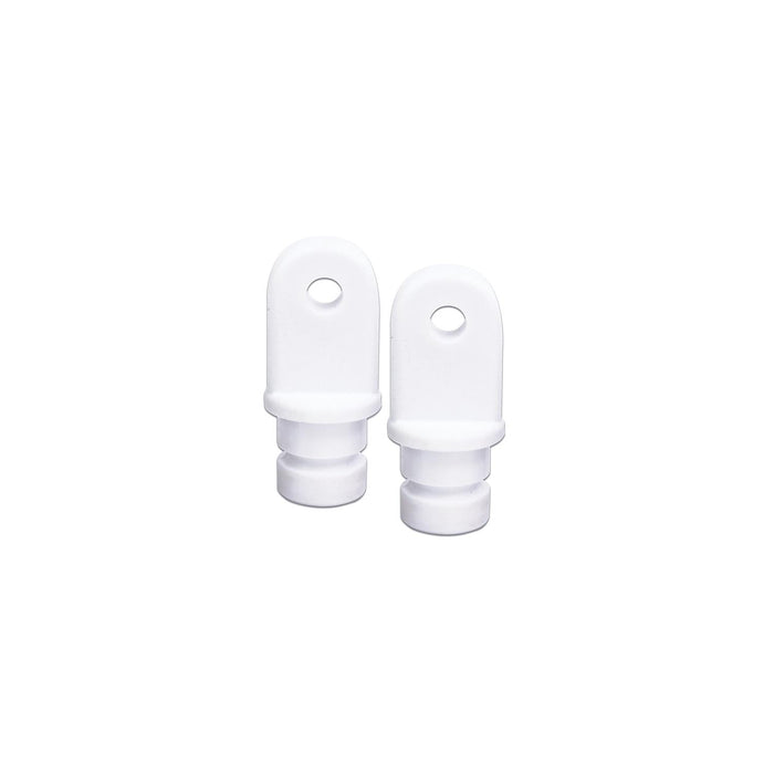 Internal Eye End, 3/4" White, Pair