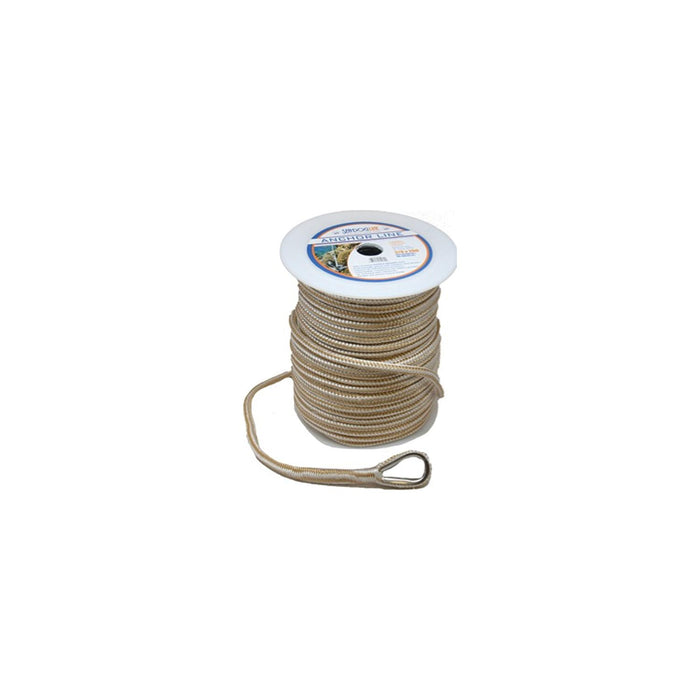 Sea Dog Premium Double Braided Nylon Anchor Line Gold/White, 1/2" €” 100