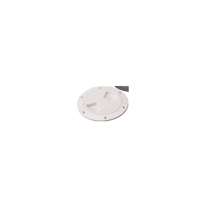 SeaDog Quarter-Turn Deck Plate with Internal Collar | #8 Fastener | White Finish