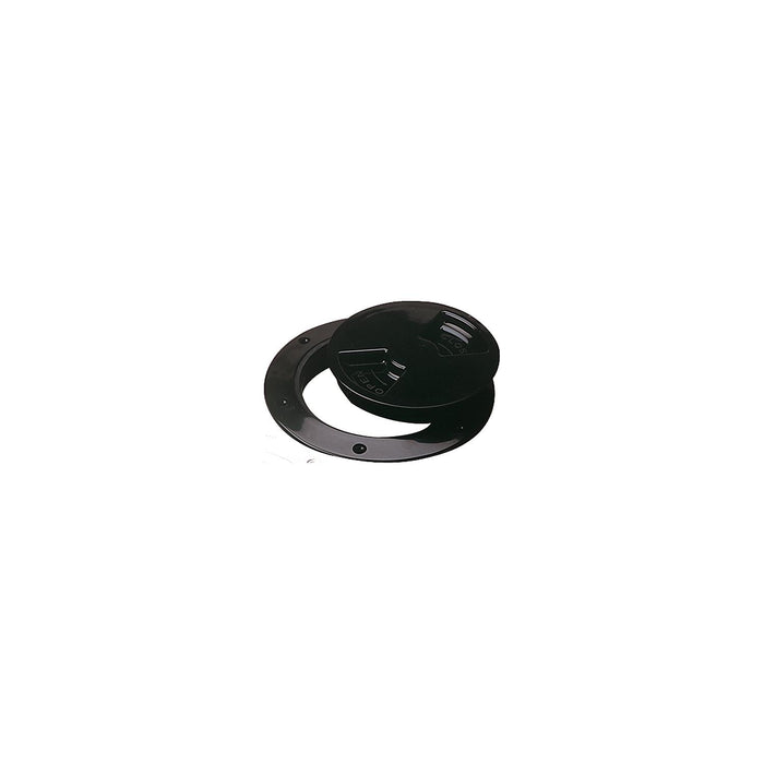 Seadog 3361571 Smooth Finish Quarter-Turn Deck Plate, Black