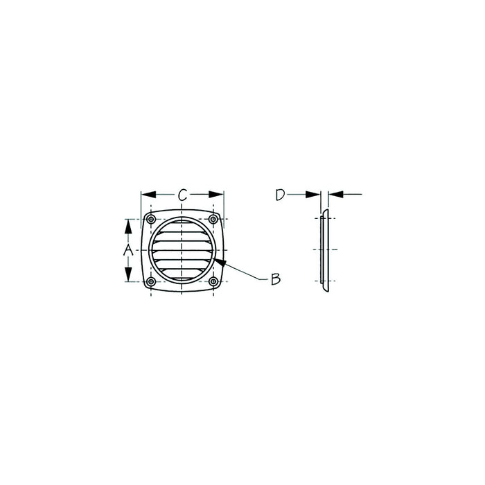 Sea-Dog 3373161 Flush Hose Vent, 3" Hose, White