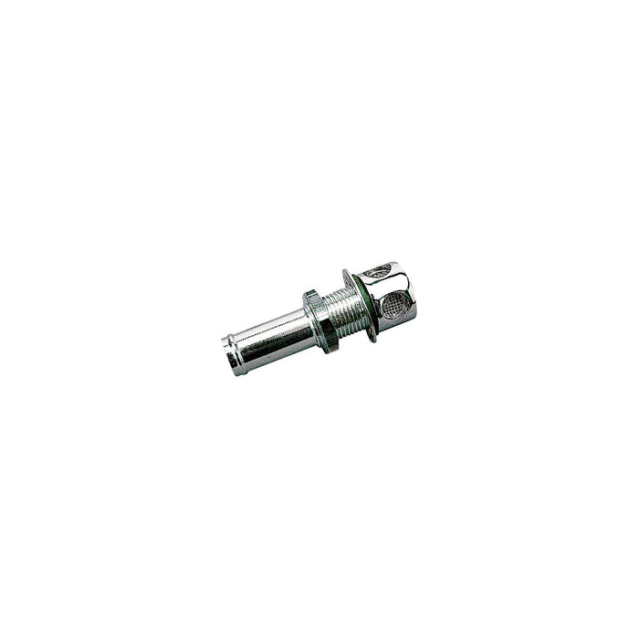 Straight Gas Tank Vent, Chrome Brass