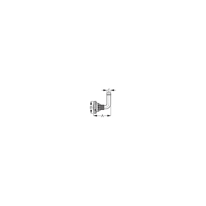 SeaDog 3532301 90‚° Gas Tank Vent, Fits 5/8" Hose, Stainless