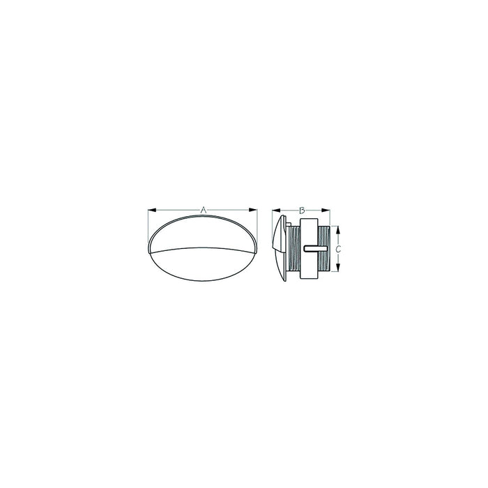 Sea-Dog LED Flush Mount Courtesy Light, Oval, Blue LEDs