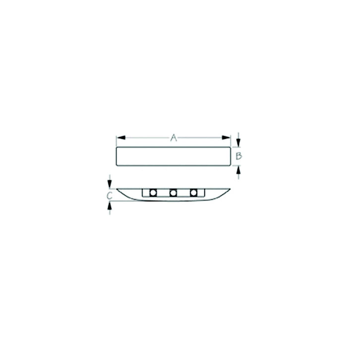 SeaDog 401420 Large Deluxe LED 9-28 Voltage Courtesy Light | Facing Down | White Finish