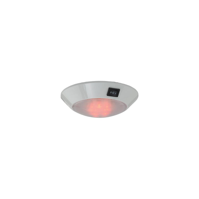 SeaDog 401757 Plastic 5 Red & 15 White LED Day & Night 12V Dome Light | #8 Fastener | White Finish