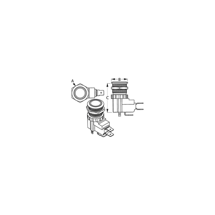 Sea-Dog 4030641 LED Push Button On/Off Switch - High Amp