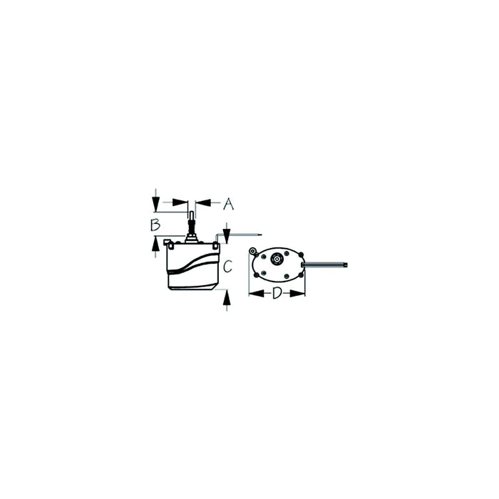 SeaDog Powder Coated Aluminum & Stainless Waterproof Standard 12V Wiper Motor | 2-1/2" Shaft | White Finish