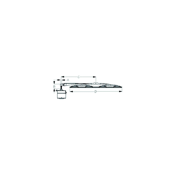 SeaDog Standard Wiper 12V Motor Kit | Black Finish | Includes Motor, 11" to 13" Arm & 11" Blade