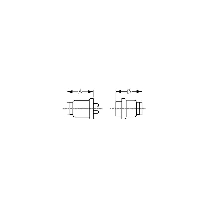 Sea-Dog 4261621 Polarized Molded Electrical Connector, 2-pin