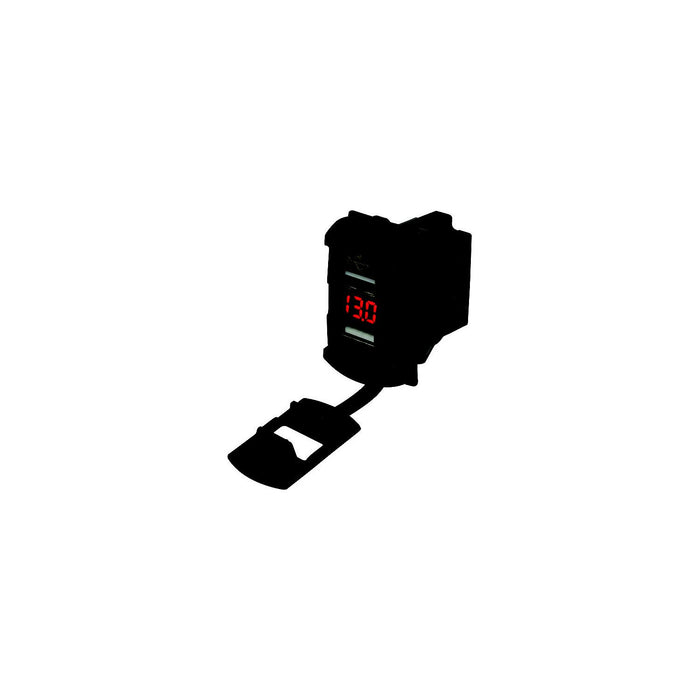 Seadog 4265271 Double USB Rocker Switch Style Voltmeter w/Hidden Display