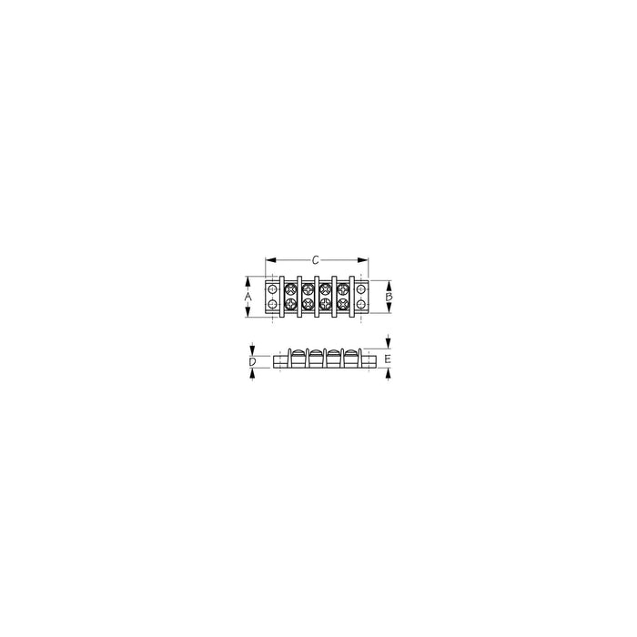 Sea-Dog 4266241 Terminal Block, 4 Gang