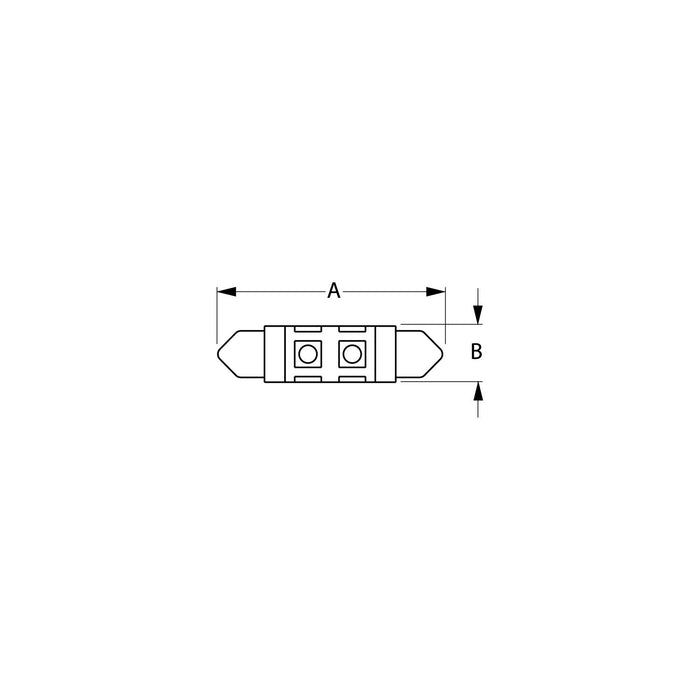SeaDog 442431 Nickel Plated Brass 4 LED White Lights 12.8V .4 Watt All Around Festoon