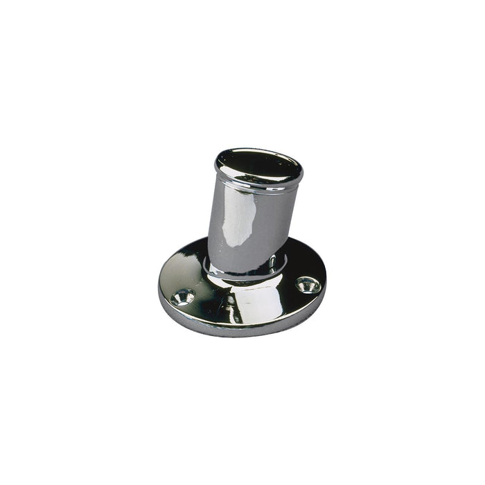 SeaDog 492213 Flagpole 10 Degree Socket | #10 Fastener | Sand Cast Brass Chrome Plated