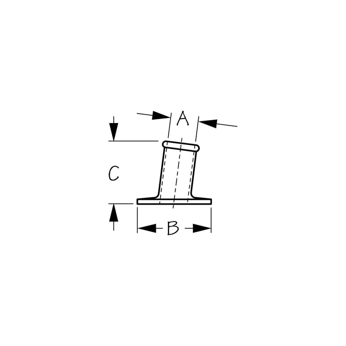 Flagpole Socket, 3/4" Chrome Brass
